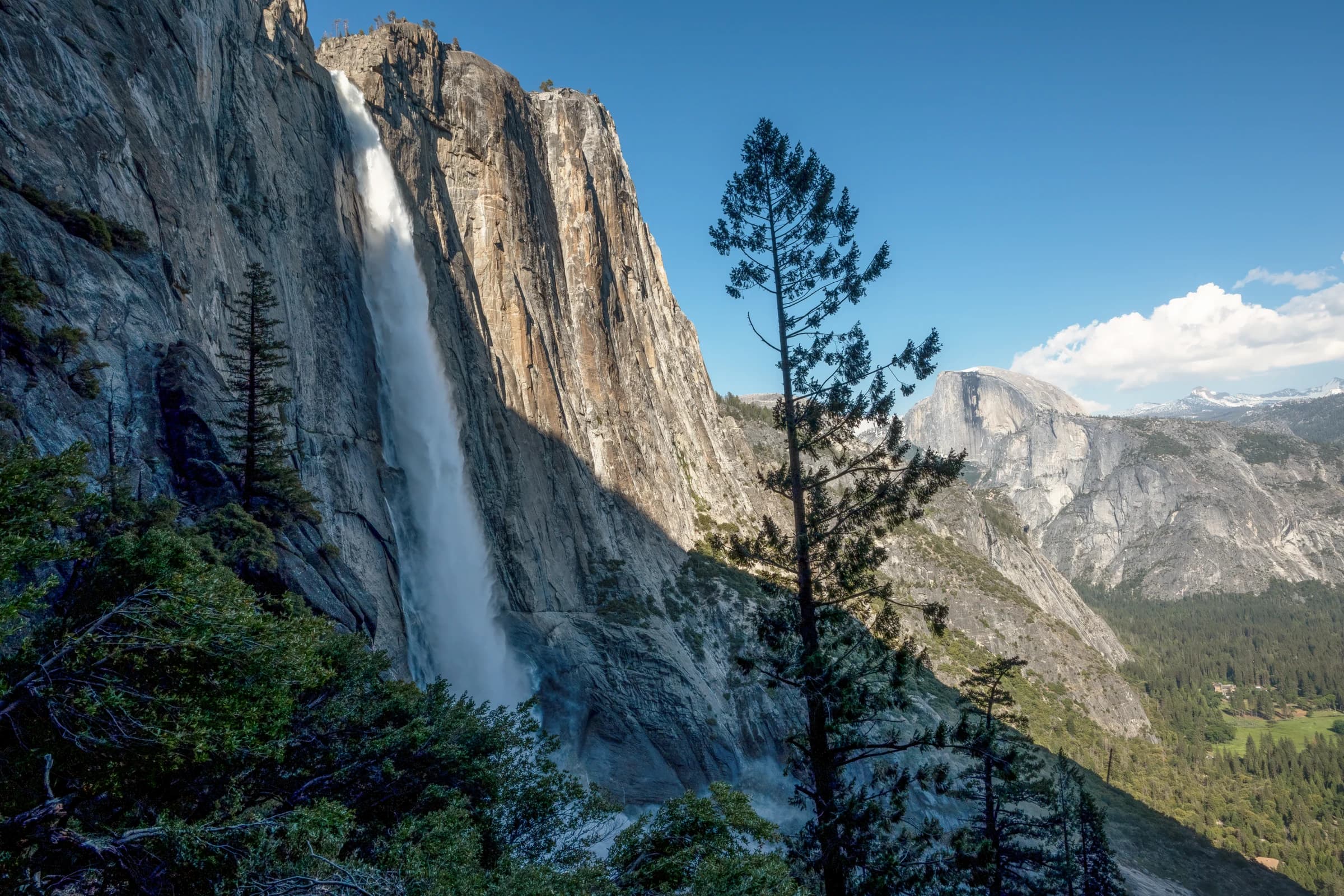 Yosemite's Bridalveil and Half Dome
