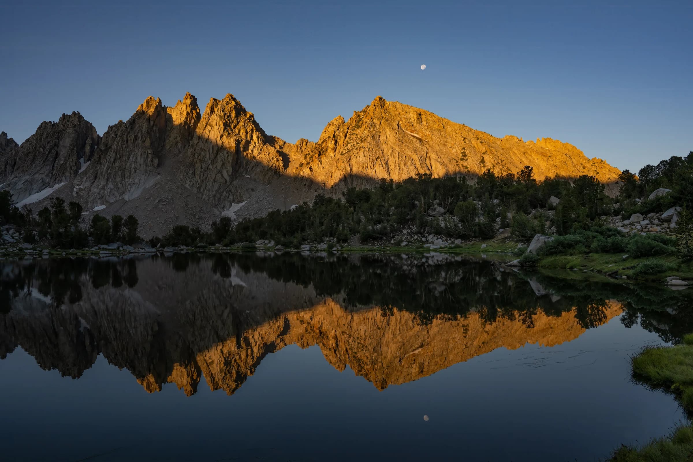 Sierra Moonrise Reflection