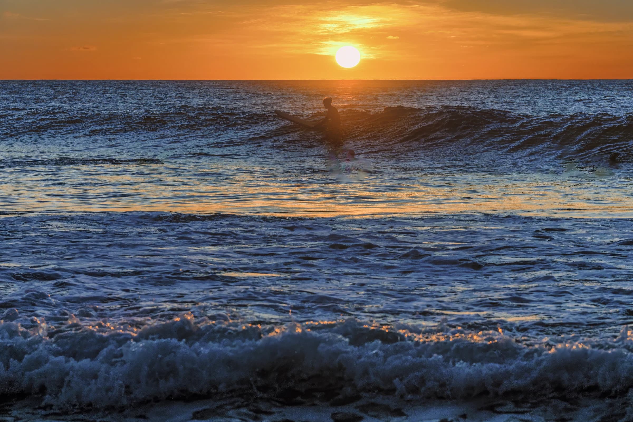 Sunset Surf Silhouette