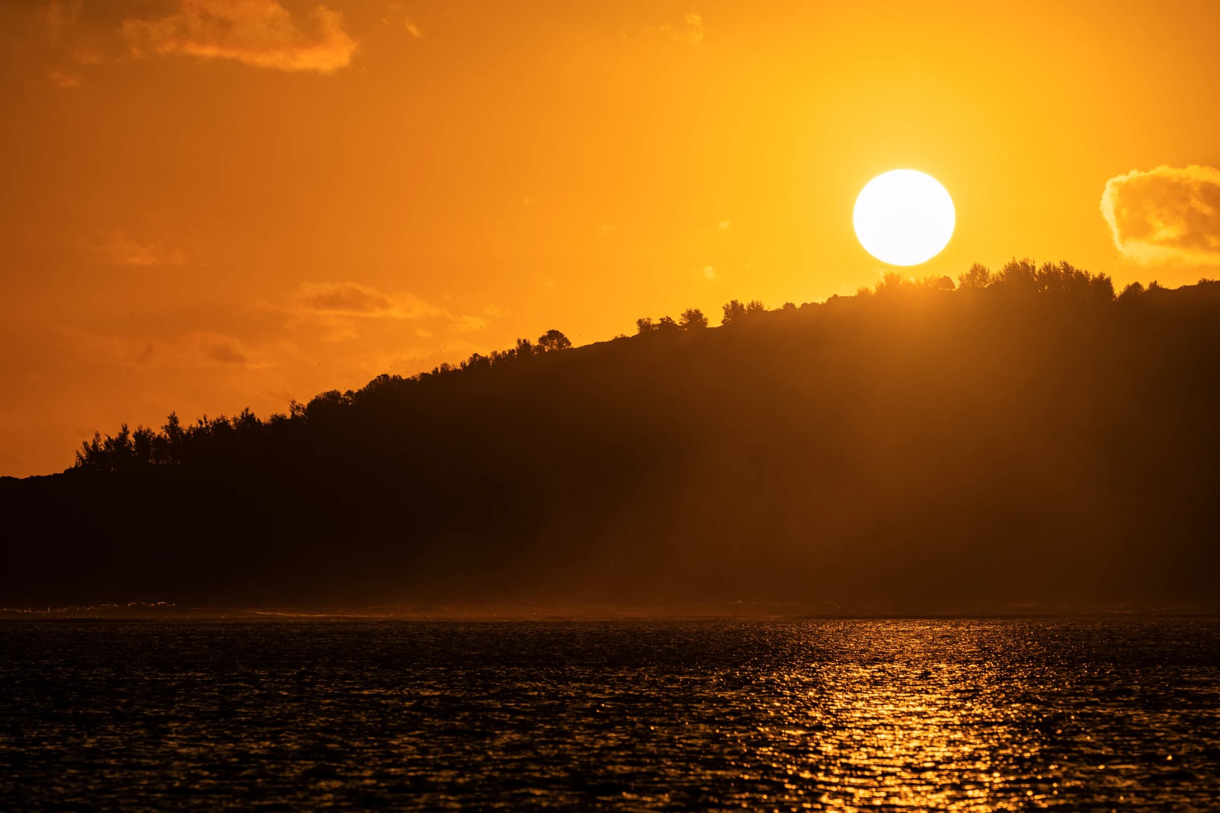 Golden Sunset over Kauai Coast