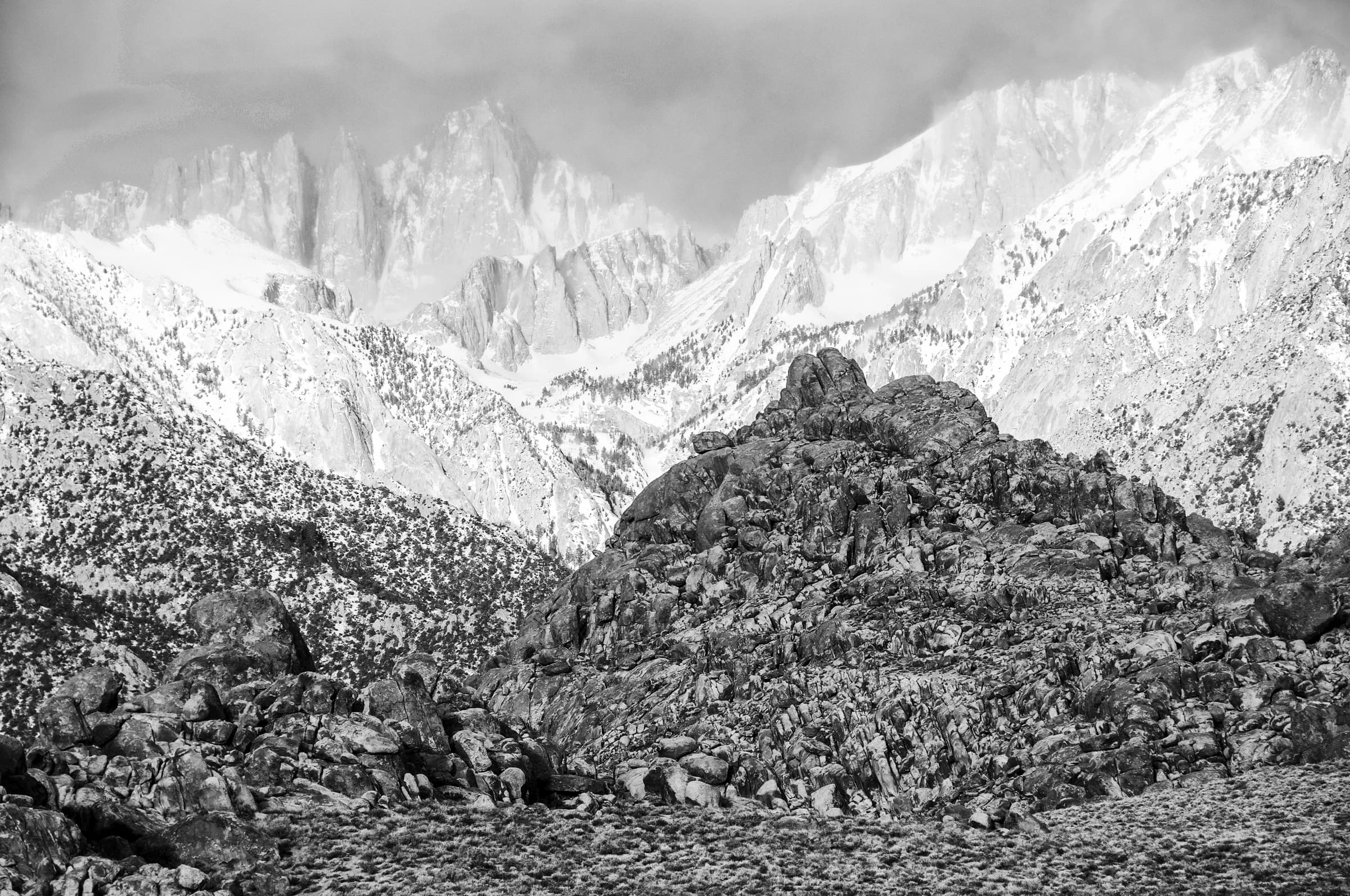 Alabama Hills Winter Monolith