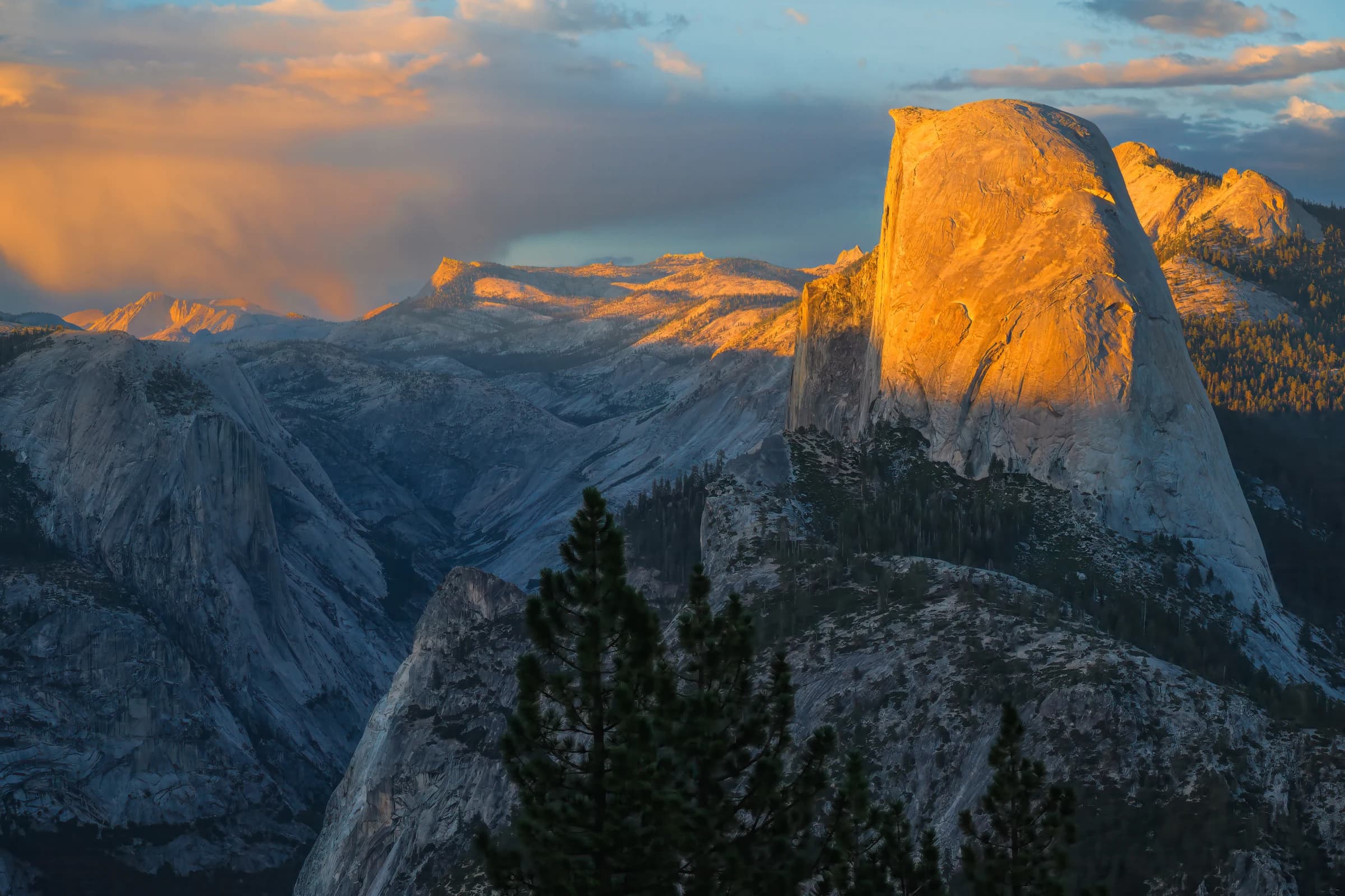 Half Dome's Golden Hour Embrace