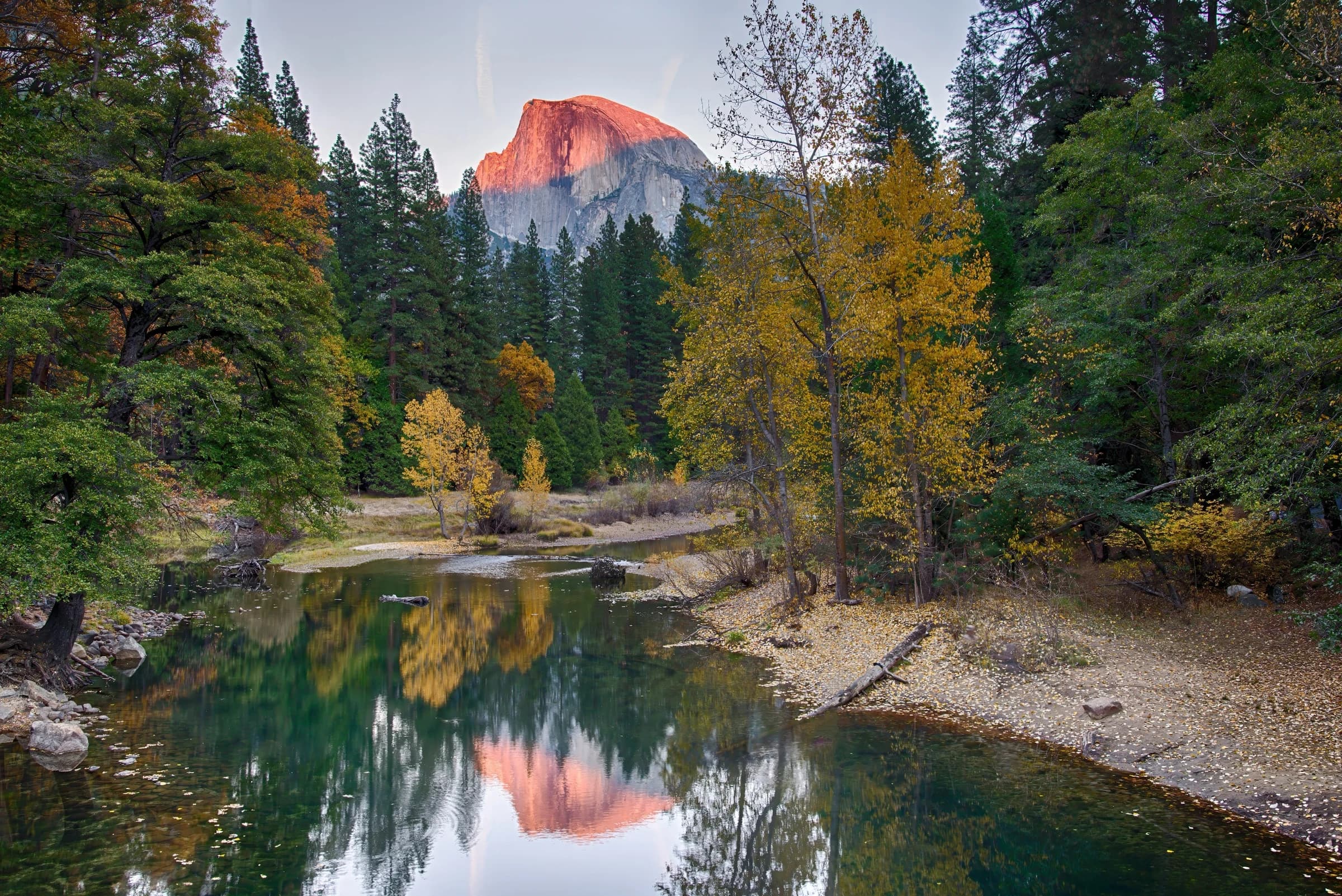 Half Dome's Autumn Reflection