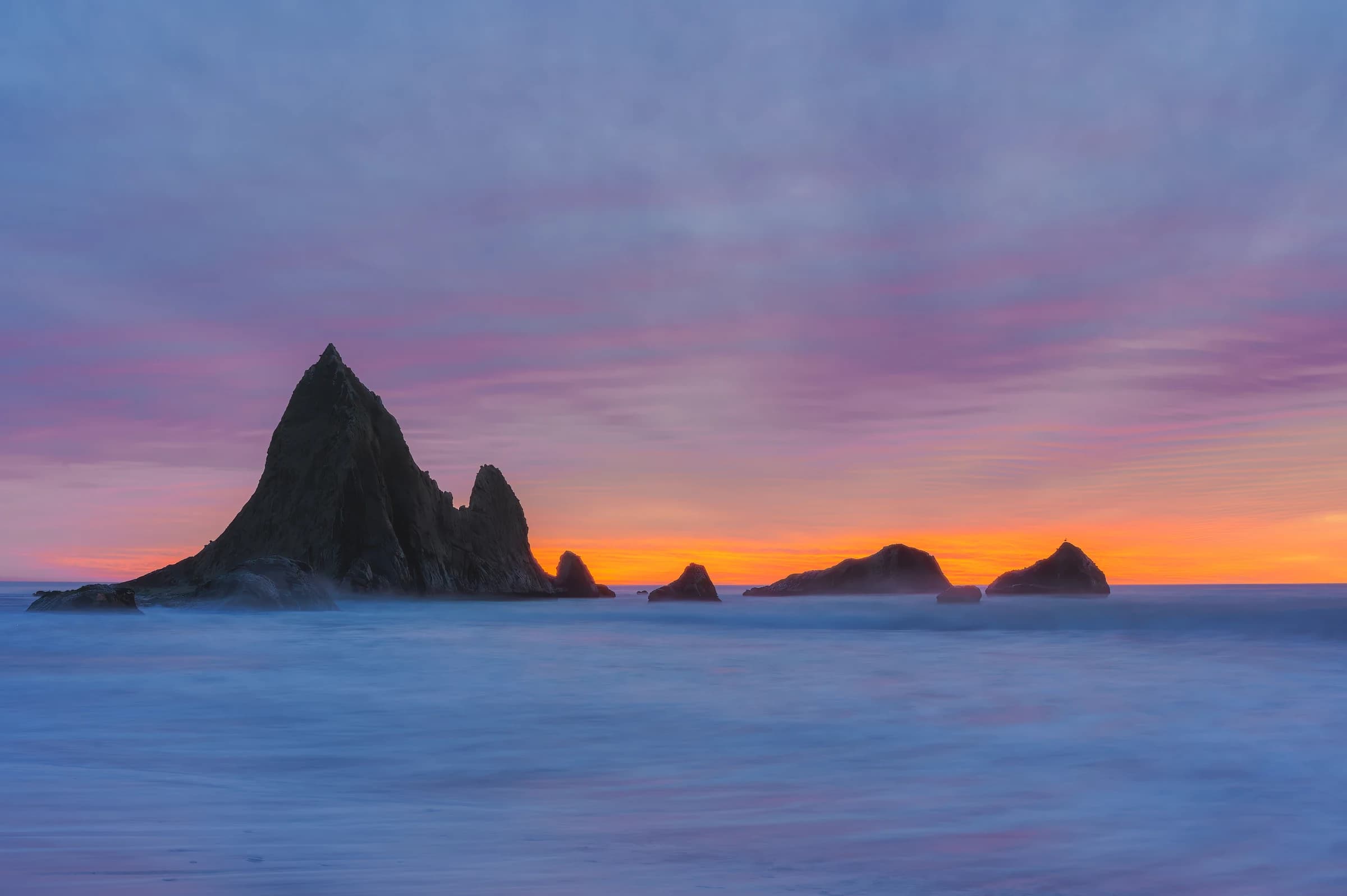 Coastal Sentinels, Painted Sky