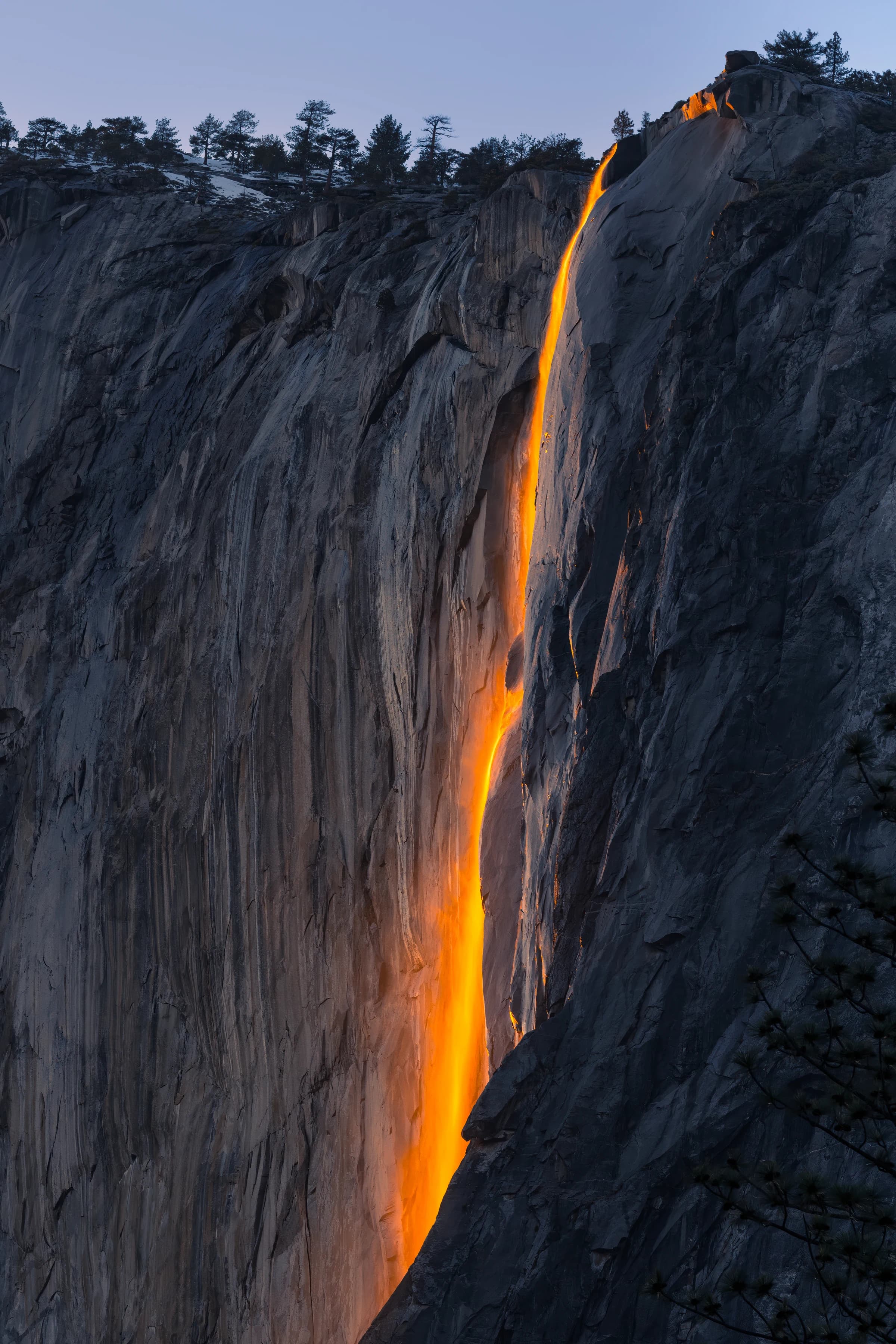 Horsetail Fall's Fiery Descent