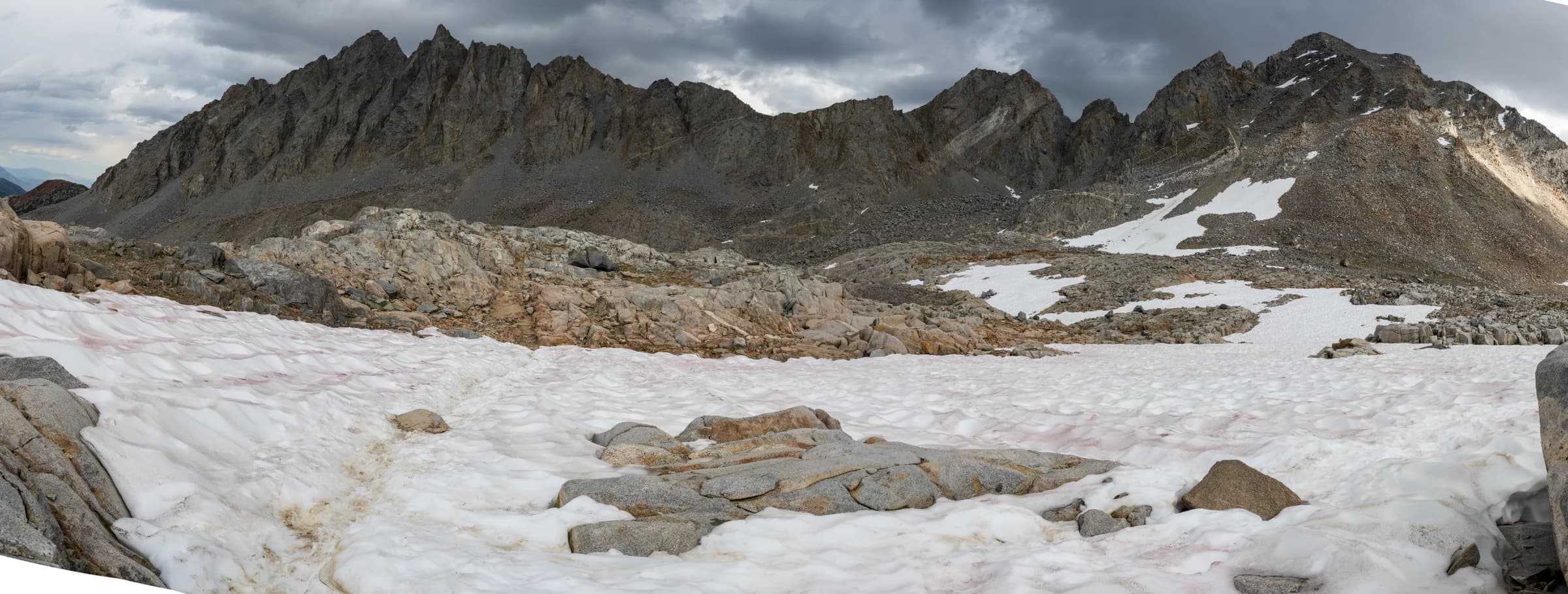 Bishop Pass Snowfield Panorama