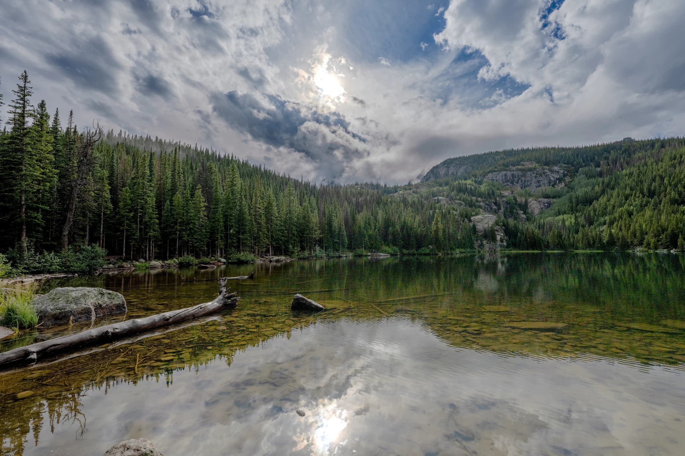 Alpine Lake's Cloud Reflection