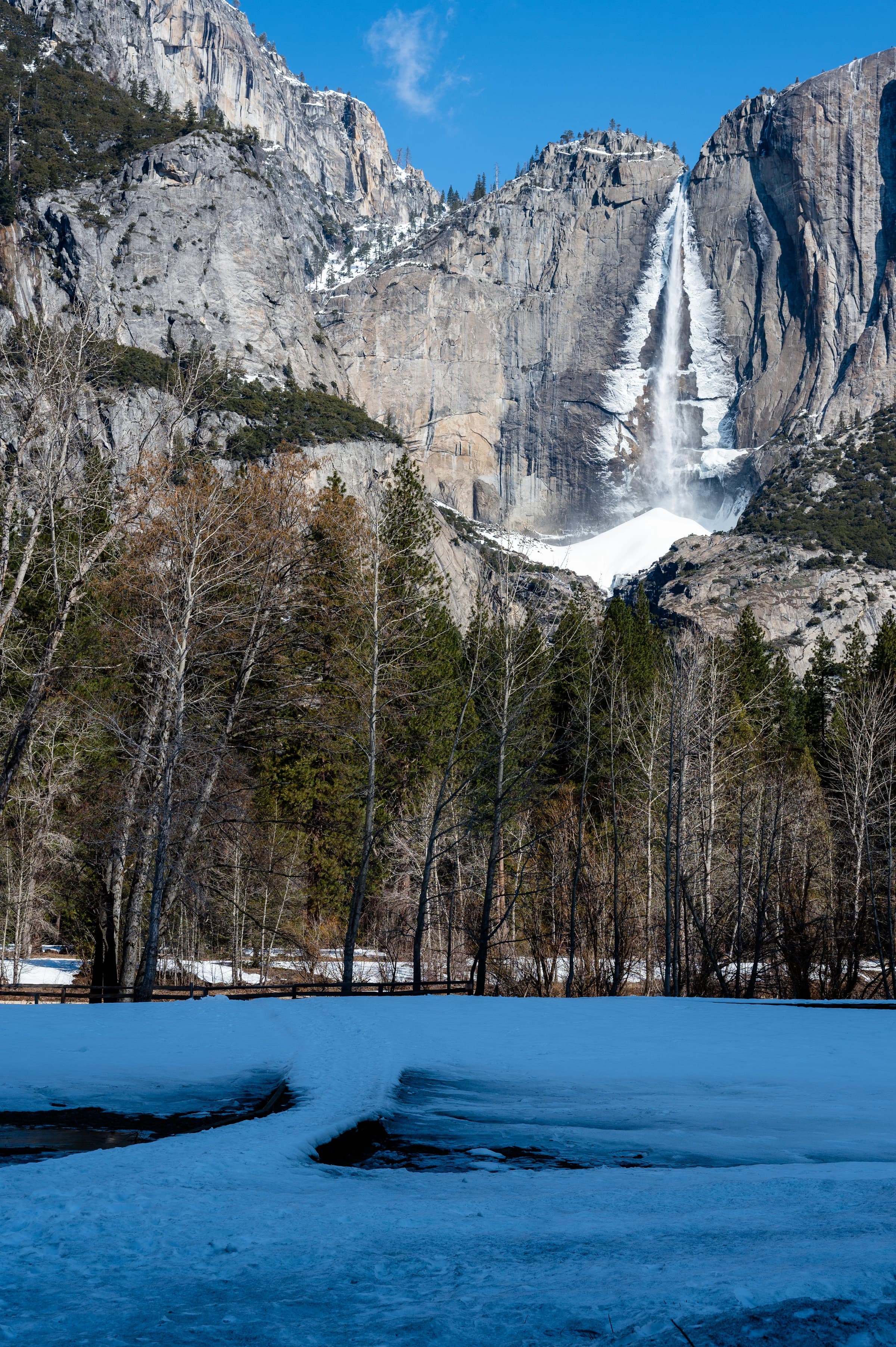 Yosemite's Winter Cascade