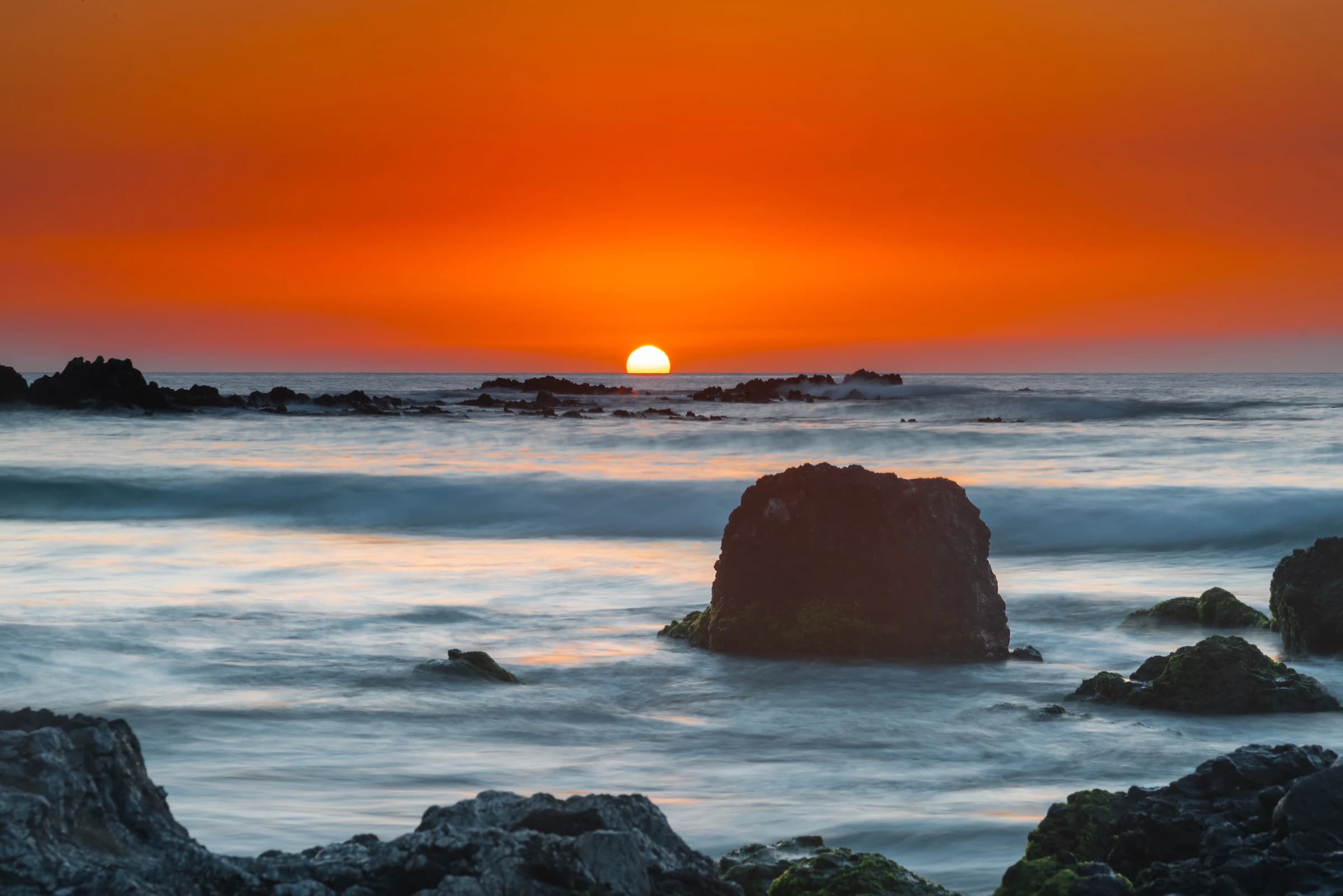 Fiery Ocean's Embrace