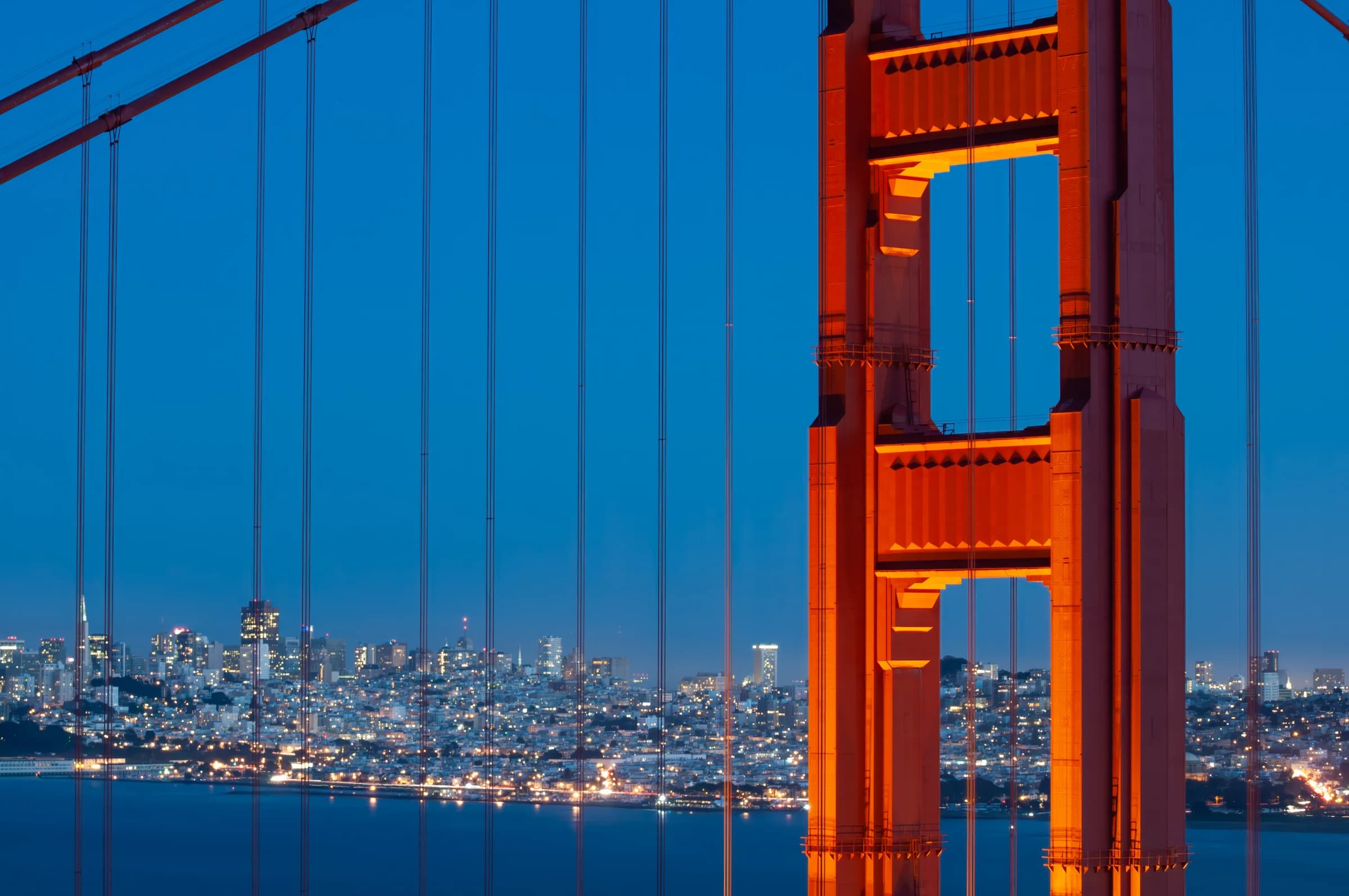 Golden Gate Twilight Embrace