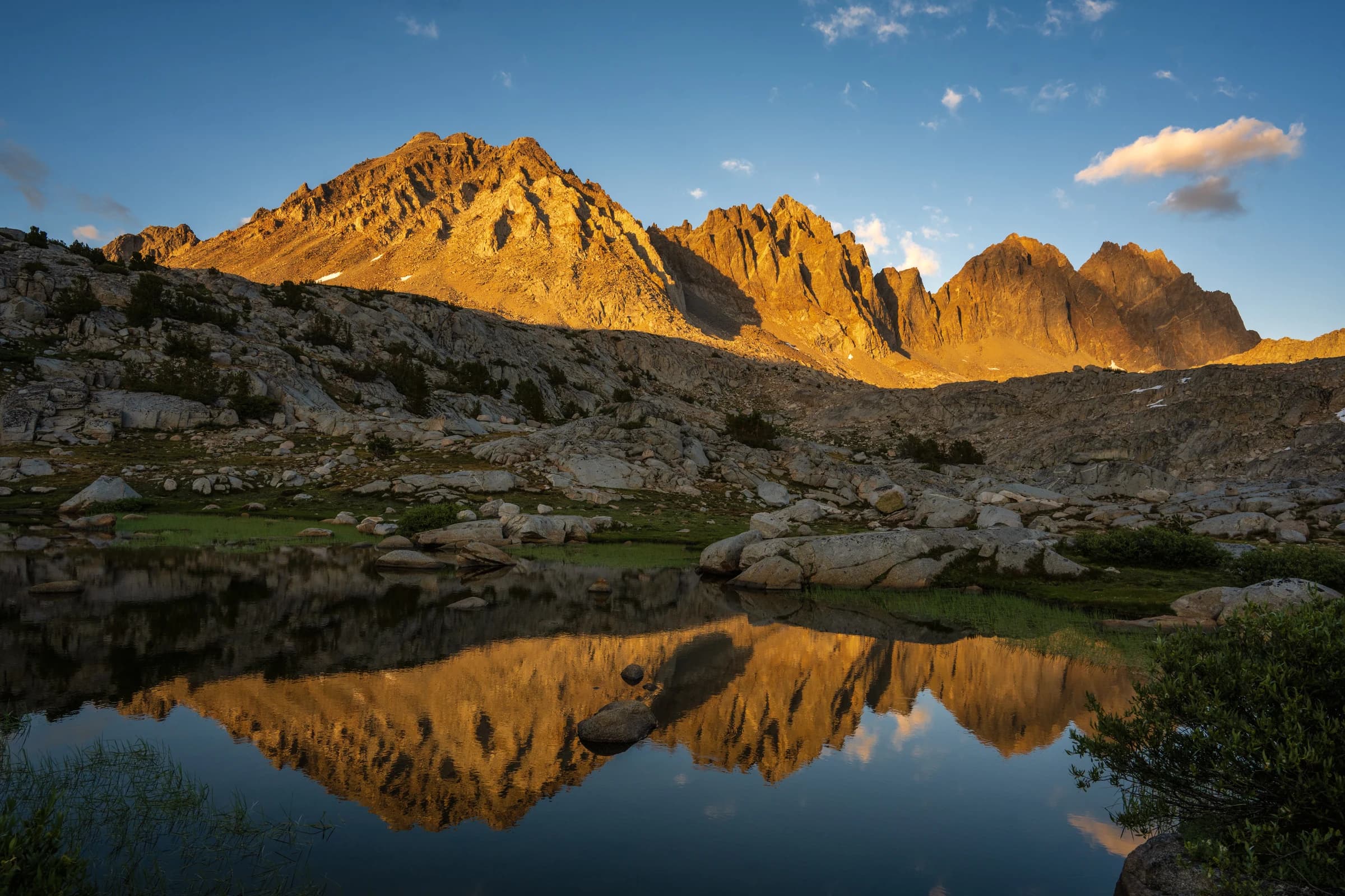 Dusy basin sunset