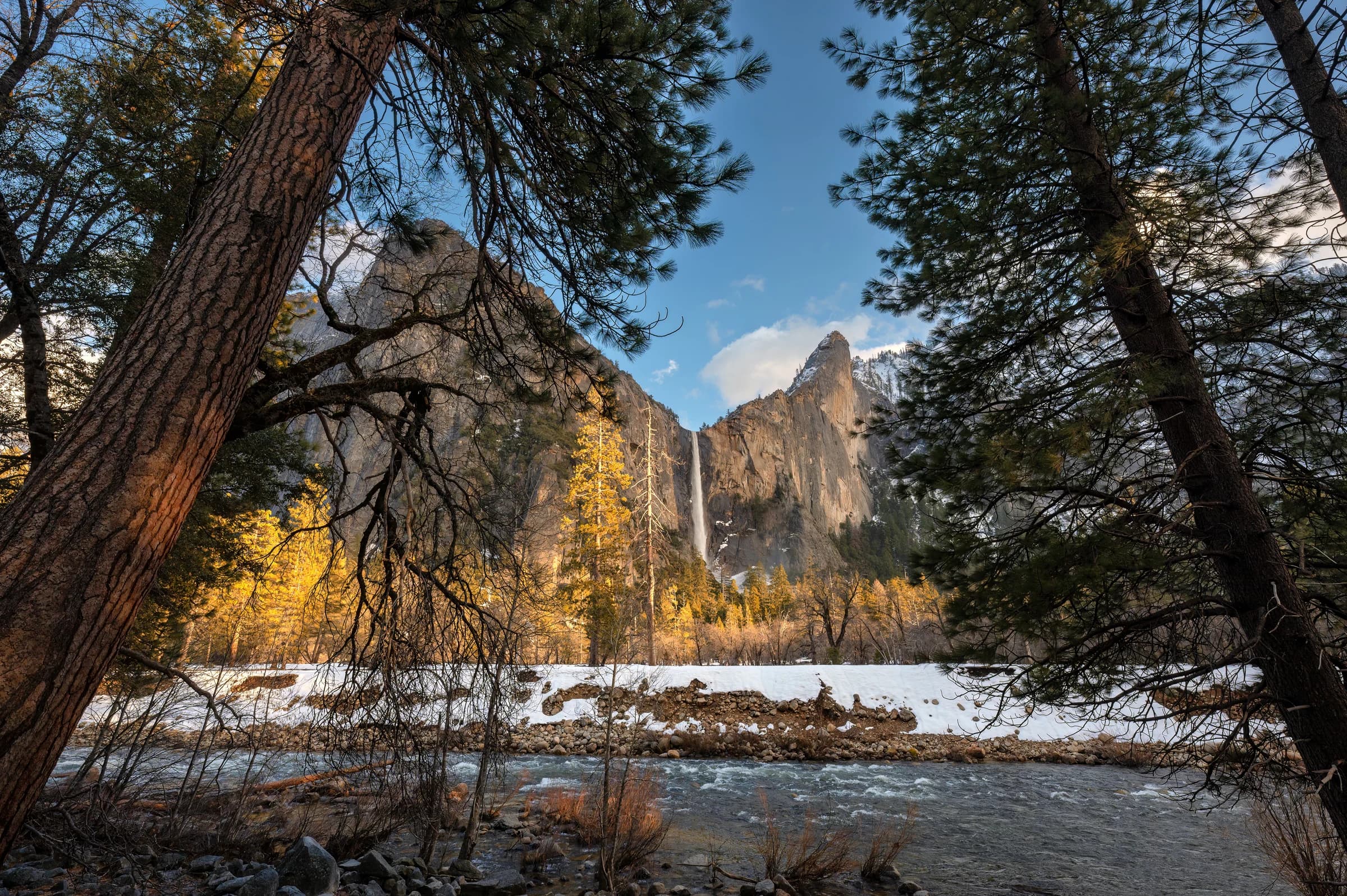 Yosemite's Cathedral Spires in Winter