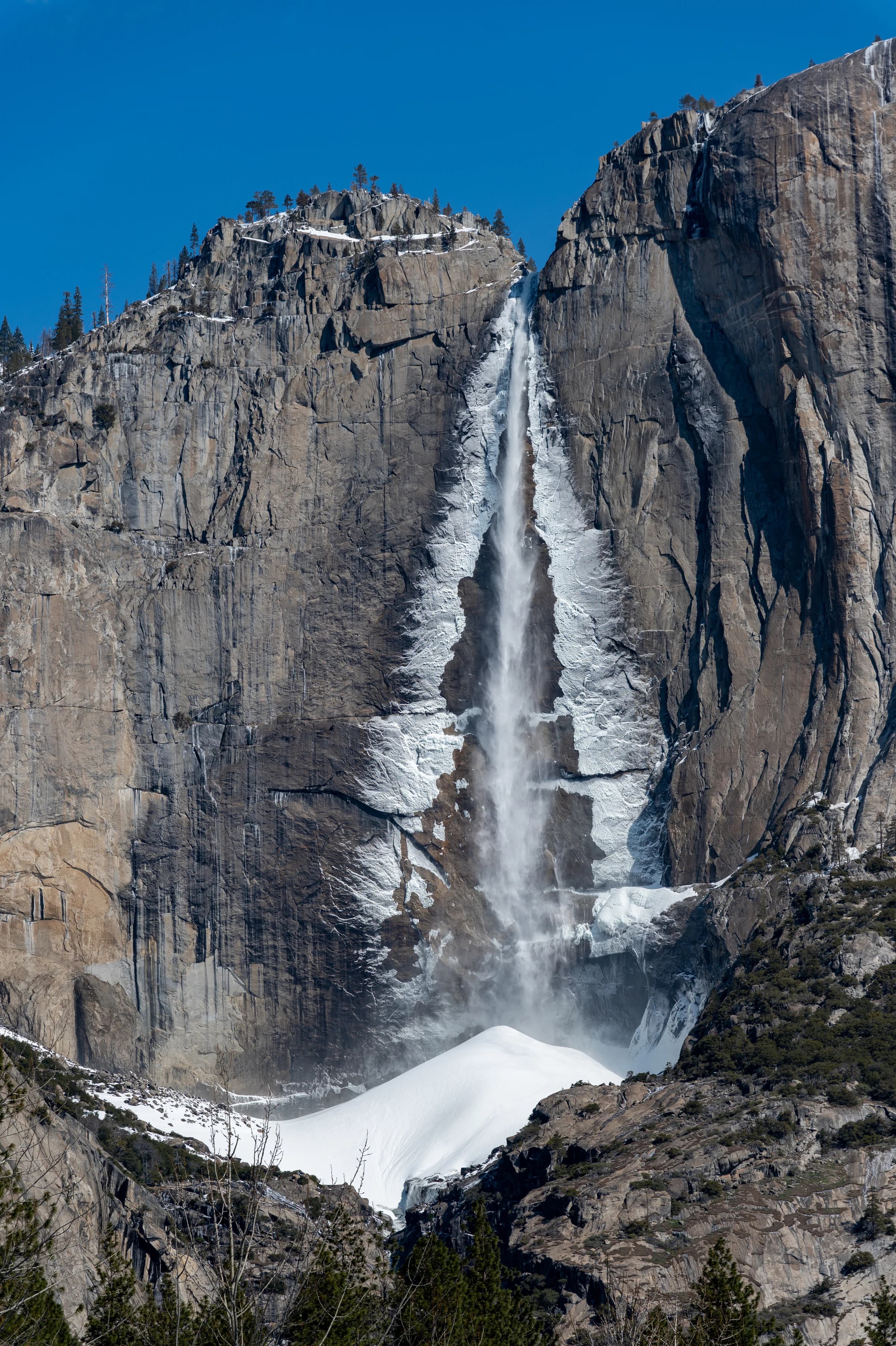 Yosemite's Bridalveil in Winter