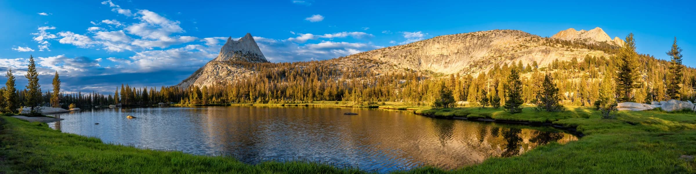 Cathedral Peak's Golden Hour Glow