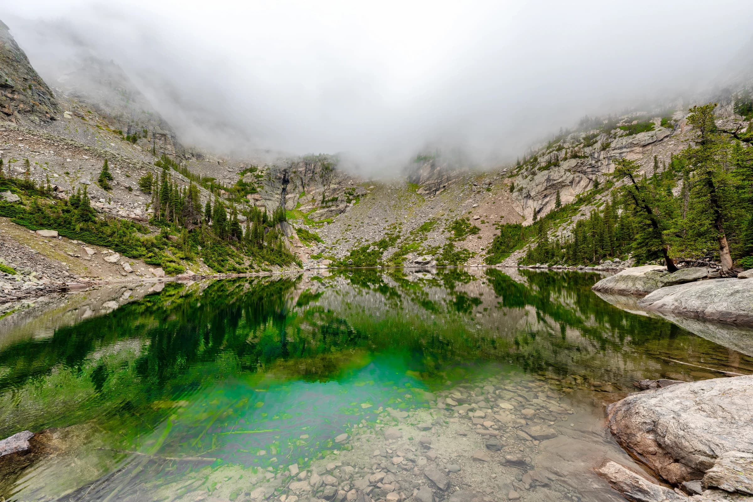 Emerald Lake's Misty Embrace (2023) (2)