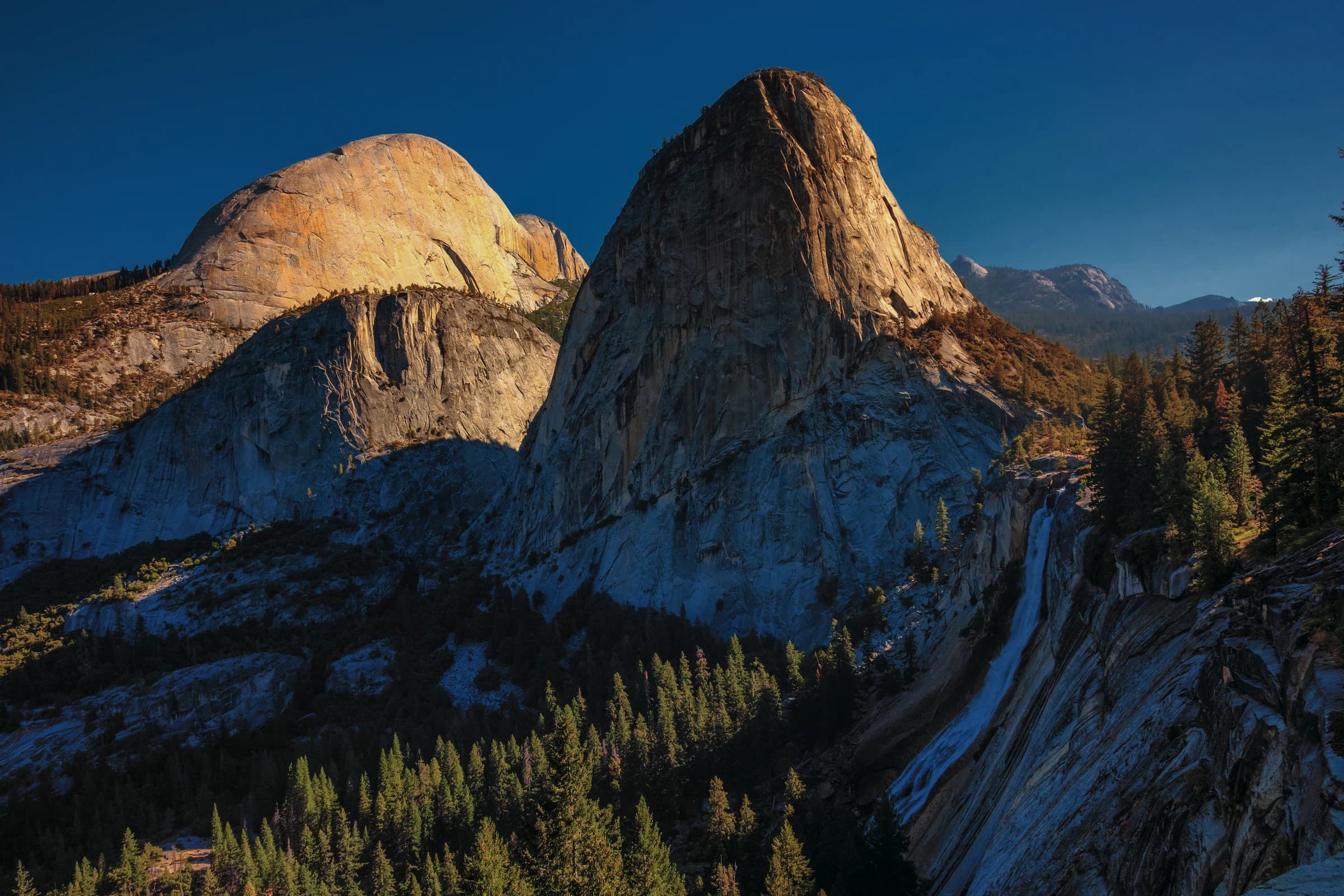 Yosemite's Cathedral Rocks at Dusk