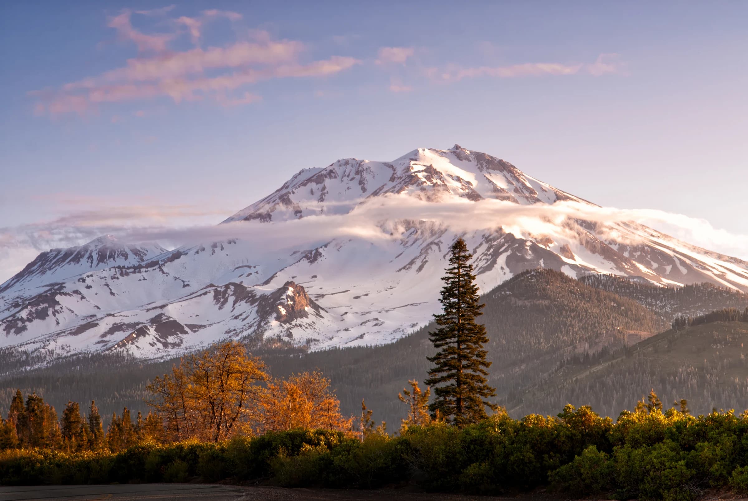 Shasta's Golden Hour Embrace